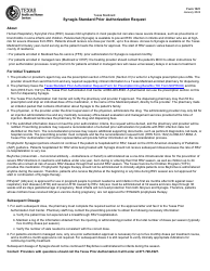 Form 1321 Synagis Standard Prior Authorization Request - Texas