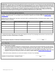 Michigan Child Care Background Check Consent and Disclosure - License Exempt-Unrelated Providers - Michigan, Page 2