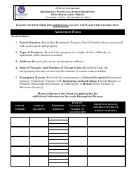 Form 82-307F Residential Waste Collection Fee Exemption Request Form - City of Cleveland, Ohio, Page 3
