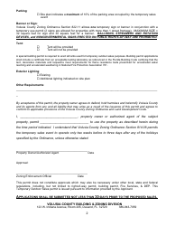 Temporary Outdoor Sales Application/Permit - Volusia County, Florida, Page 2