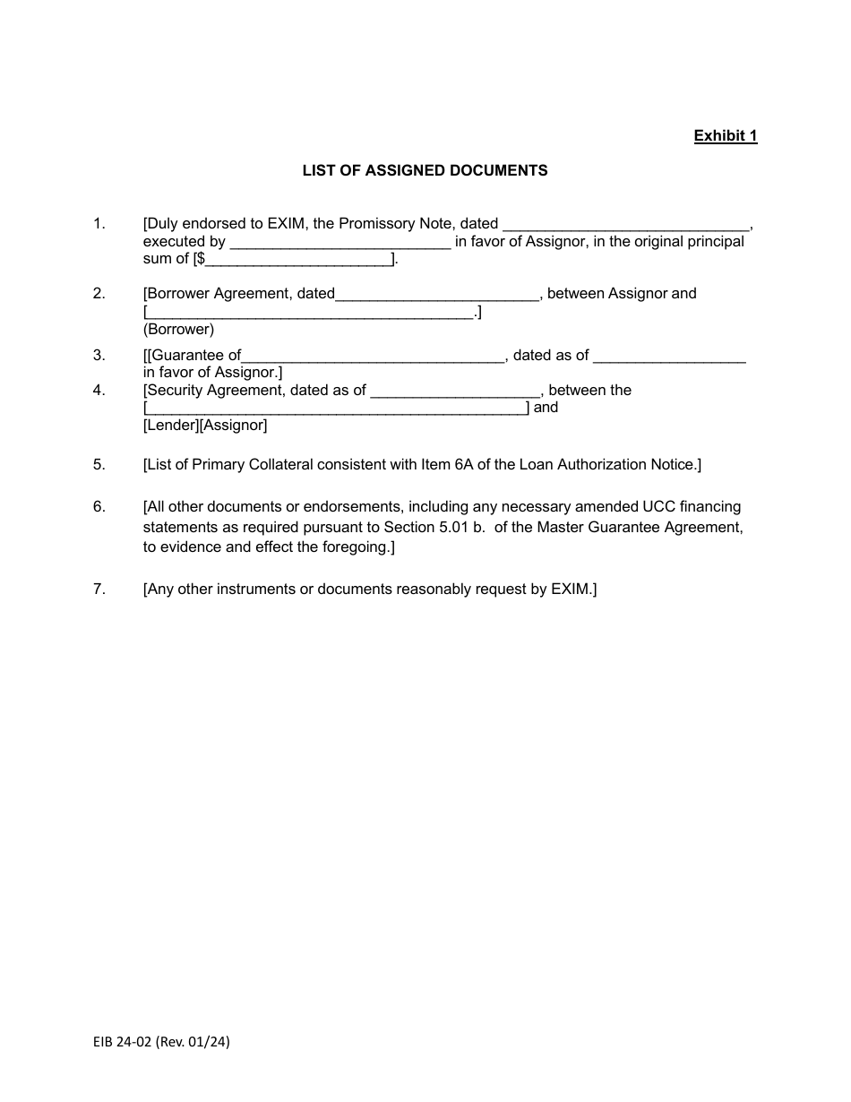 EIB Form 24-02 Assignment for Working Capital Guarantee Claim (Lender Version), Page 3