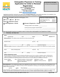 Form DH-MQA1172 Osteopathic Physician in Training Application for Initial or Renewal Registration - Florida, Page 3