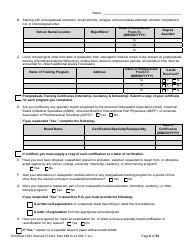 Form DH-MQA1193 Application for Osteopathic Medical Faculty Certificate - Florida, Page 6