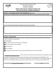 Form TC59-112 Safety Plan for Off-Highway Vehicle Use on State or Locally Owned Roadways - Kentucky, Page 2