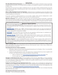 Form 1065N-ES Nebraska Partnership Estimated Income Tax Payment Vouchers - Nebraska, Page 2