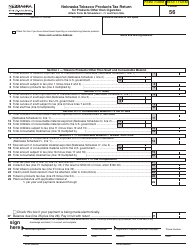 Document preview: Form 56 Nebraska Tobacco Products Tax Return for Products Other Than Cigarettes - Nebraska