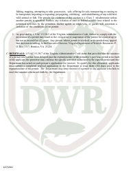 Licensed Shooting Preserve Application - Virginia, Page 6