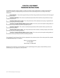 Coastal Use Permit Transfer Request - Louisiana, Page 2
