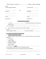 Document preview: Form SCA-FC-251 Petition for Contempt - West Virginia