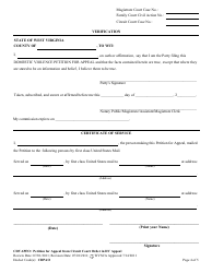 Form CDVAPFO Petition for Appeal of Circuit Court Order in Domestic Violence Appeal - West Virginia, Page 4