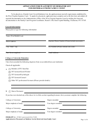 Form FMDRAPP Application for Placement on Mediator List for Referrals From Family Court - West Virginia