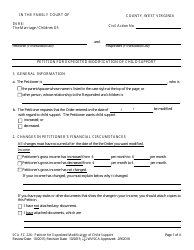 Form SCA-FC-226 Petition for Expedited Modification of Child Support - West Virginia
