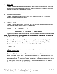 Form SCA-FC-128 Worksheet for Individual Proposed Parenting Plan - West Virginia, Page 2