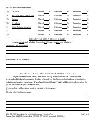 Form SCA-FC-128 Worksheet for Individual Proposed Parenting Plan - West Virginia, Page 3