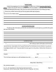 Form SCA-FC-128 Worksheet for Individual Proposed Parenting Plan - West Virginia, Page 4