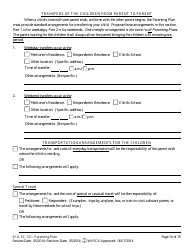 Form SCA-FC-121 Parenting Plan - West Virginia, Page 10