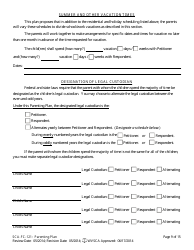 Form SCA-FC-121 Parenting Plan - West Virginia, Page 9