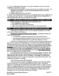 Instructions for Form SCA-FC-251 Petition for Contempt - West Virginia, Page 3