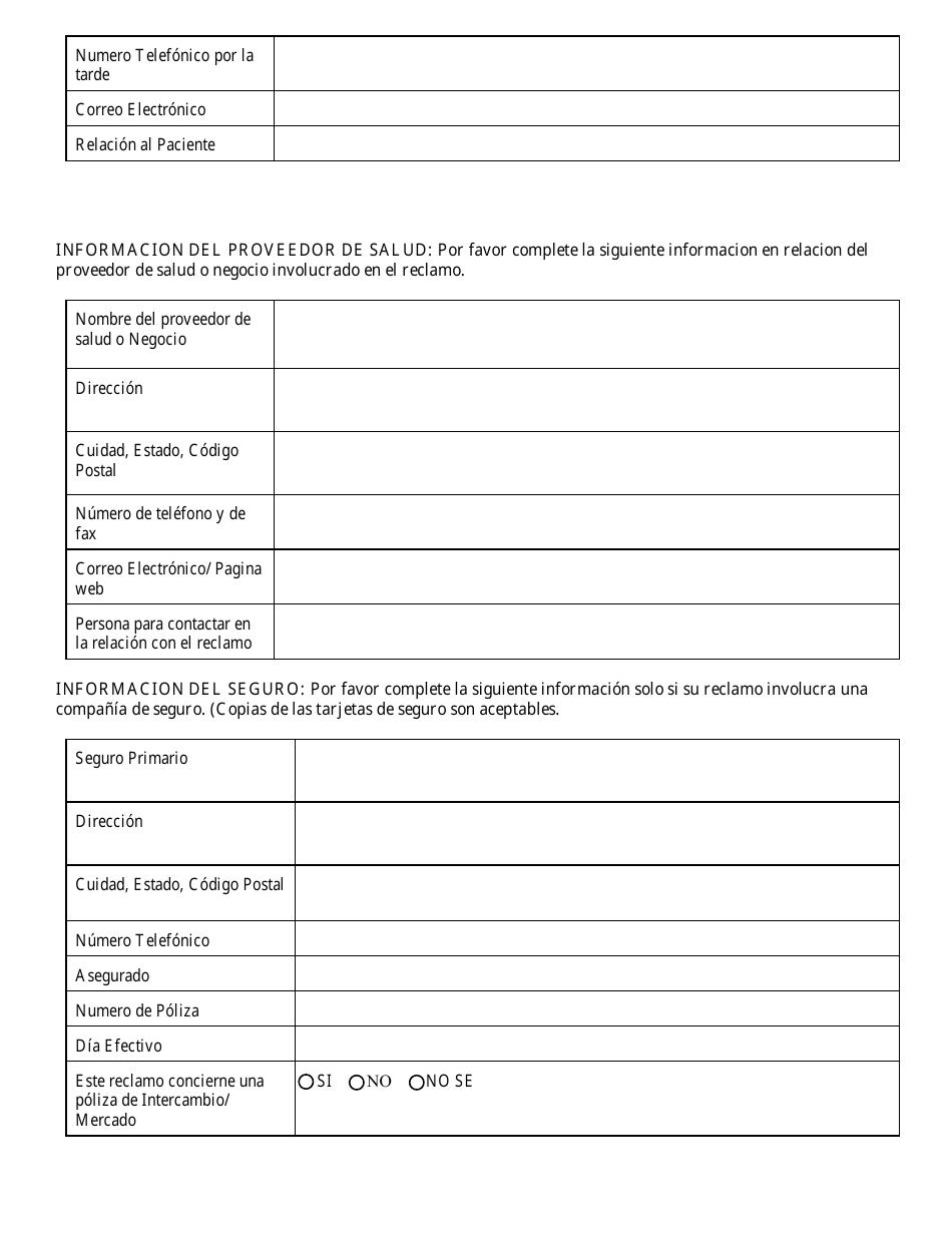 Formulario De Reclamaciones Del Consumidor - Maryland (Spanish), Page 6