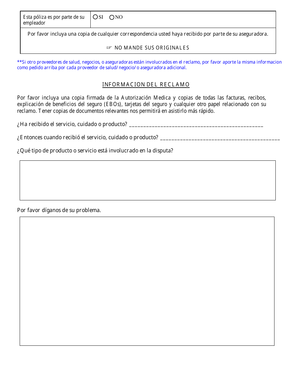 Formulario De Reclamaciones Del Consumidor - Maryland (Spanish), Page 7