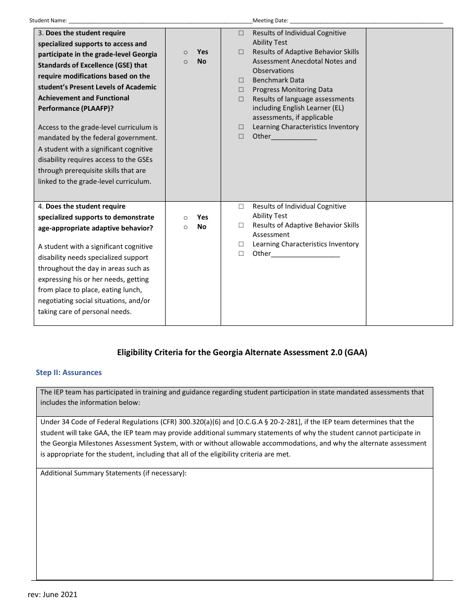 Individualized Education Program (Iep) - Georgia (United States), Page 10