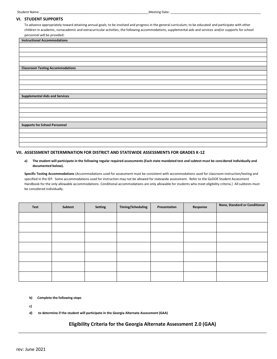 Individualized Education Program (Iep) - Georgia (United States), Page 8