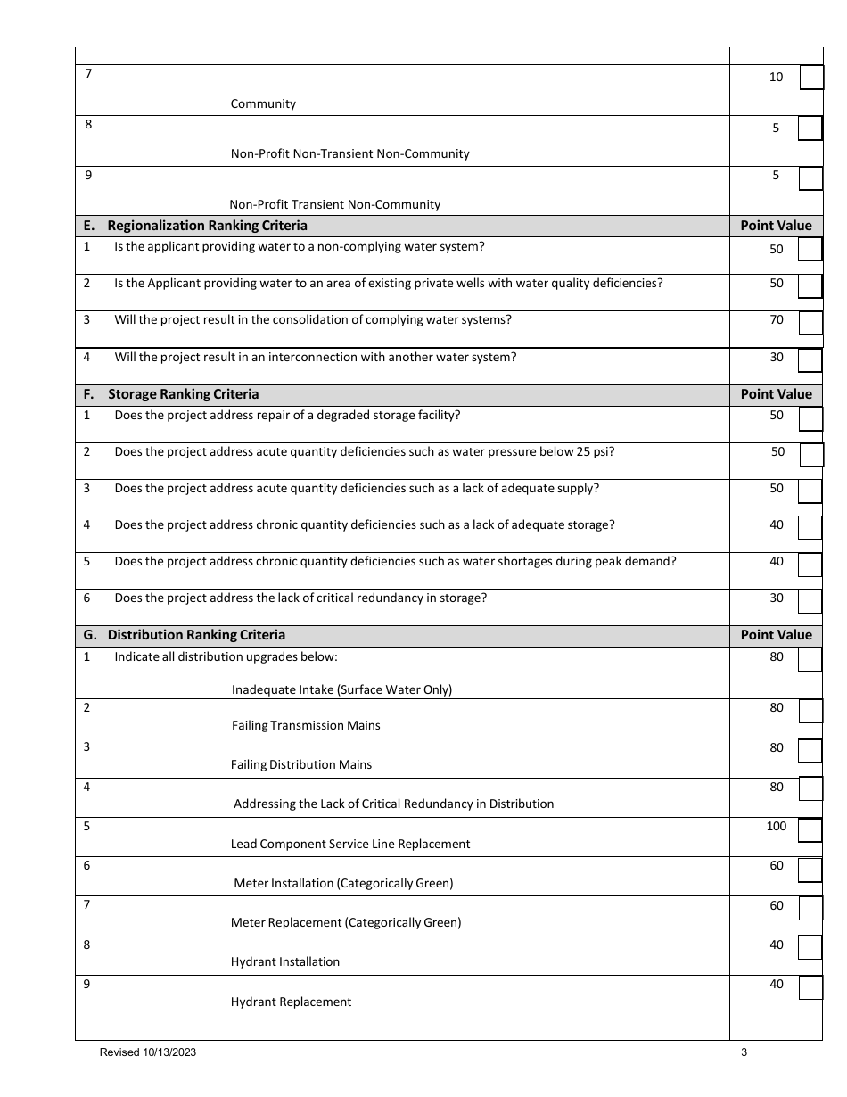 Delaware Drinking Water State Revolving Fund Notice of Intent Preapplication - Delaware, Page 3