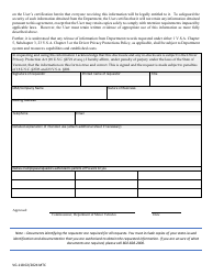 Form VG-118 Driver Privacy Protection Act Agreement - Vermont, Page 2