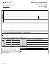 Document preview: Form VD-102 Building Bright Futures Plate Application - Vermont