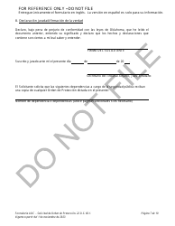 Solicitud De Orden De Proteccion - Oklahoma (Spanish), Page 7