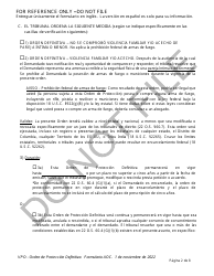 Orden De Proteccion - Oklahoma (Spanish), Page 2
