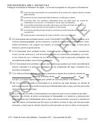 Orden De Proteccion - Oklahoma (Spanish), Page 3