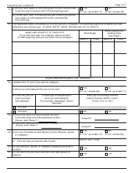 Form SSA-16 Application for Disability Insurance Benefits, Page 3