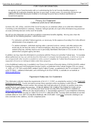 Form SSA-16 Application for Disability Insurance Benefits, Page 6