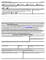 Form SSA-7156 Farm Self-employment Questionnaire, Page 2
