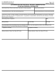 Form SSA-8510 Authorization for the Social Security Administration to Obtain Personal Information