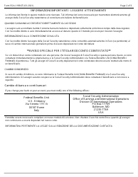 Form SSA-1199-IT Direct Deposit Sign up Form - Italy (Italian), Page 2