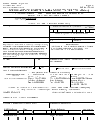 Formulario SSA-1199-SP-OP2 Formulario De Registro Para Deposito Directo (Mexico) (Spanish)