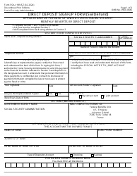 Document preview: Form SSA-1199-SZ Direct Deposit Sign-Up Form (Switzerland)
