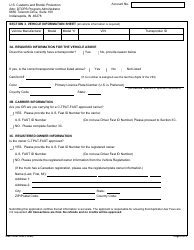 CBP Form 339C Vehicle Application, Page 2