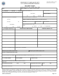 Document preview: CBP Form 6043 Delivery Ticket