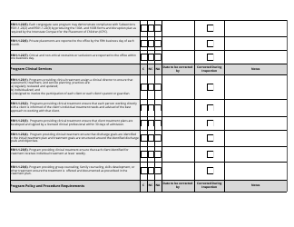 Residential Support Inspection Checklist - Utah, Page 12