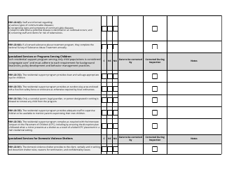 Residential Support Inspection Checklist - Utah, Page 19