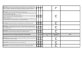 Residential Support Inspection Checklist - Utah, Page 20