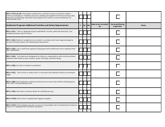 Residential Support Inspection Checklist - Utah, Page 6