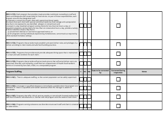 Residential Support Inspection Checklist - Utah, Page 8