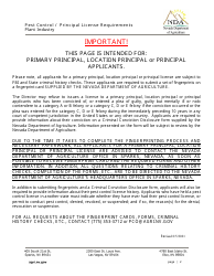 Application for Principal Pest Control License Examination - Nevada, Page 2