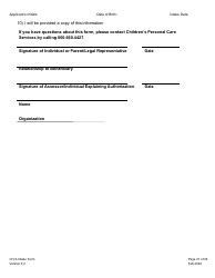 Children&#039;s Personal Care Services Intake Form - Vermont, Page 21