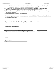 Children&#039;s Personal Care Services Intake Form - Vermont, Page 23