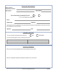 Variance Request Form - Integrated Day-Only Services - Rhode Island, Page 2